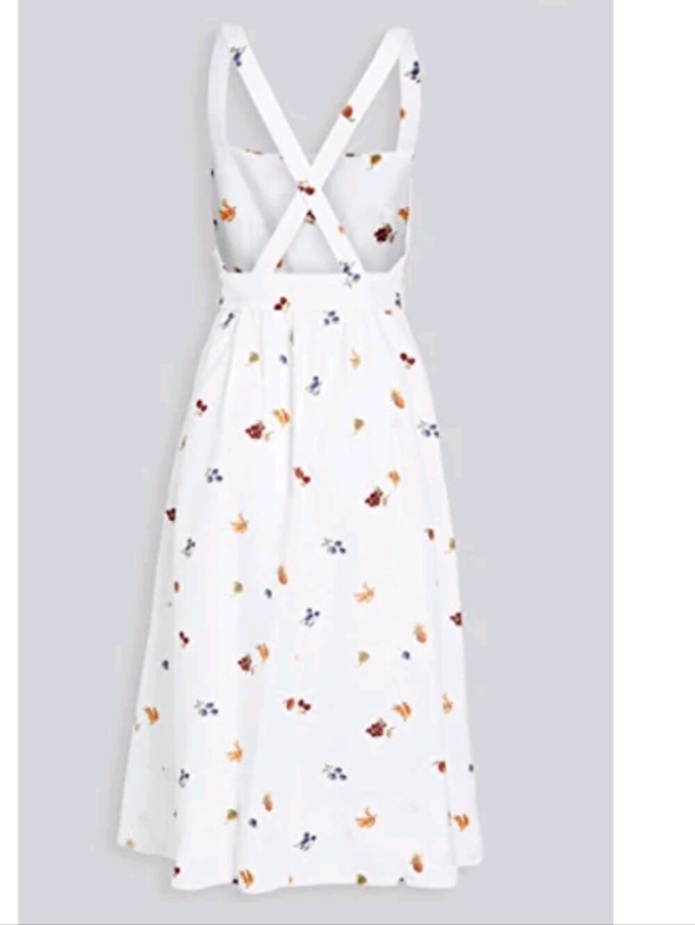 REFORMATION Fruit Loops Print Cruise Square Neck Belted Linen Sun-Dress 2 = XS - Picture 3 of 11